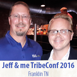 Jeff Goins and Me at Tribe Conference 2016